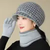 Sombrero de Otoño e Invierno para Mujeres de Mediana Edad y Mayores, Gorro de Lana Tejido para Abuela, Señora Mayor, Protección contra el Frío, Calidez, Más Terciopelo, Grueso, Gorro de Lana para Mamá