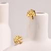 Joyas de Moda Acero Inoxidable Aretes Árbol de la Vida Aretes Dorados Arroyo de Primavera Agua ES-554