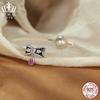 Evelle Nueva Moda Dulce Lazo Borla Cuentas S925 Plata Esterlina Chapado Platino Diy Joyería con Cuentas