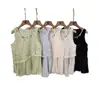 Camisola de Empalme Francés Falsa de Dos Piezas Única y Hermosa para Mujer Verano Ropa Exterior Diseño de Nicho Holgada Sin Mangas