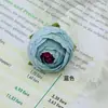 Copos de nieve serigrafía cabezas de flor de camelia flores caja de dulces de boda ramillete flor de muñeca tocado flores materiales hechos a mano