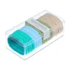 Cuerda para el pelo grande de rombo de 5 cm, anillo para el pelo, cuerda para el pelo de alto nivel, caja transparente de cristal rectangular para mujer, 20 cuerdas para la cabeza