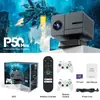 Proyector P50Max Transfronterizo Set de Gamepad Android Wifi Enfoque Automático Proyector 400Ansi
