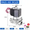 Válvula de Agua de Acero Inoxidable 304 220V Válvula Electromagnética Válvula de Tubería de Control Eléctrico Válvula de Agua Normalmente Cerrada Válvula de Aceite
