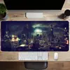 Alfombrilla de Ratón Grande para Videojuegos de Ciencia Ficción Ciudad Futura, Gruesa de Alta Gama y Resistente a Manchas para Mesa de Teclado de Computadora
