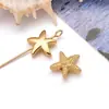 Accesorios para joyería DIY chapado en cobre oro real 18k serie oceánica colgantes pequeños delfín estrella de mar tortuga pulsera collar colgante
