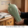Novo Vaso Verde Esmaltado de Forno Estilo Chinês Vintage de Jingdezhen com Flores Artificiais para Arranjo de Flores Antigo e Decoração de Sala de Estar