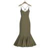 Vestido de tirantes Lotus paso a paso para mujer, verano 2024, nuevo, sexy, con espalda cruzada y cola de pez