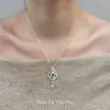 Frasco de Perfume Estilo Coreano Roxo Misterioso Brilhante Diamante Colar Pingente de Frasco de Perfume de Alto Valor para Mulheres, Corrente de Suéter de Luxo Leve