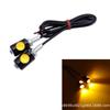 Luz de placa de motocicleta lente led luz dupla parafuso de alta potência luz de ré hooligans carro luz decorativa olho de águia