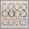 Pulseira de Pérolas de Cristal Dopamina Colorida Mista Transfronteiriça para Mulheres, Nicho de Luxo Leve, Moda Exquisita, Sensação de Alto Padrão, Pulseira de Verão