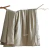 Estilo Wabi-Sabi Minimalista Rústico Algodón y Lino Transpirable Relleno de Fibra de Soja Li Guanqi Edredón Delgado Individual/Doble Lavable a Máquina para Aire Acondicionado