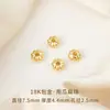Contas Espaçadoras Planas Banhadas a Ouro 18K Joias que Não Desbotam Pulseira Espaçador Acessórios de Contas DIY Contas Espaçadoras de Roda