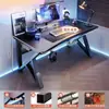Escritorio de Gaming S3 Engrosado Escritorio de Computadora Mesa de Escritorio para Uso en Casa Color Fibra de Carbono Brazo Mecánico Ajustable Escritorio de Oficina Banco de Trabajo