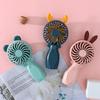 Mini ventilador portátil pequeño con carga USB de dibujos animados, ventilador eléctrico portátil pequeño para estudiantes, ventilador pequeño de mano