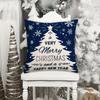 Fronha de Almofada de Natal da Amazon Saudações de Natal Fronha Decorativa Fronha de Linho Transfronteiriça Etiquetagem Personalização