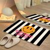 Alfombra de Piso de Cachemira Imitación Estilo Ins de Dibujos Animados Transfronterizo con Cara Sonriente para Hogar, Baño, Absorbente de Agua, Antideslizante, Alfombrilla para Pies, Alfombrilla de Entrada para Baño