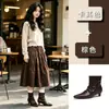 Botas estilo Martin con punta fina y tacón grueso, nueva colección otoño/invierno 2026, botas de ajuste ceñido, informales, retro, estilo británico para mujer, botas versátiles para mujer