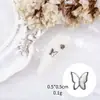 Accesorios para Arte de Uñas de Mariposa Plateada Lujo Ligero Moño Tridimensional Metal Alas de Mariposa Grande Adornos de Diamantes para Uñas Explosiones de Celebridad de Internet