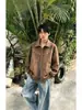 Chaqueta de motociclista estilo granero con remaches estilo americano transfronteriza para hombre, primavera y otoño, diseño de alta costura moderno, abrigo elegante y genial con cuello alto