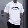 Camiseta Impresa de Manga Corta Lista para Venta Transfronteriza para Hombre Verano 2025 Nueva Moda Europea y Americana Camiseta Versátil de Manga Corta con Cuello Redondo
