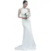 Vestido de Novia Ligero 2026 Transfronterizo Nuevo Estilo Novia Blanco Satín Cola Sencilla Fotografía de Viaje Vestido Sirena Fuente de Comercio Exterior