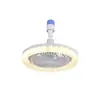 Luz de Ventilador de Teto Cristal 360 graus E27 Doméstica de Três Cores com Controle Remoto e Velocidade Ajustável para Quarto.