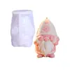 Molde de silicona para vela perfumada de Papá Noel vendado, moldes transfronterizos de bricolaje para adornos de yeso de Papá Noel y gnomos
