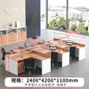 Mobiliario de Oficina al por Mayor Escritorio de Esquina para Personal Escritorio de Oficina Simple Moderno con Veta de Madera Estación de Empleado de Oficina Escritorio de Computadora Silla