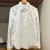 Camisa feminina casual estilo japonês de brim macio/camisa de sarja de algodão de manga comprida camisa para ar condicionado 492461 475663