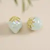 Zirconia Chapada en Cobre Belleza Helada Fresa Perlas con Agujero Pasante Terminadas Cadena para Teléfono Materiales para Manualidades Accesorios para Joyería Llavero Piezas Sueltas