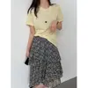 Falda de Volantes Multinivel Floral Suave Estilo Coreano Luxi para Mujer 26 Verano de Cintura Alta Irregular 1789