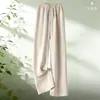 [Em estoque fornecer 5 cores] algodão e linho calça de pernas largas mulheres verão nova cintura alta fina solta calças casuais retas
