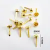 Clavos Redondos Pequeños Gruesos para Fijar Tarjetas, Clavos de Dos Púas Dorados y Plateados, Materiales Florales Hechos a Mano para DIY de Floristería al por Mayor