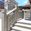 Guarda-corpos de Varanda em Liga de Alumínio, Corrimãos com Acabamento em Pedra, Corrimãos de Escada para Vilas de Mármore, Cercas de Colunas Romanas para Terraços Externos
