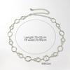 Nueva cadena de cintura de aleación geométrica circular para mujer, moda, versátil, simple, transfronteriza, en stock, metal, joven, dulce, ajustable