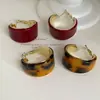 Pendientes de Aro con Estampado de Leopardo Transfronterizos Europeos y Americanos, Pendientes Elegantes de Moda para Salir, Tendencia de Alta Gama Ligera, Pendientes de Personalidad Exagerada con Aguja de Plata Europeos y Americanos