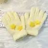 Libro Rojo Pequeño con Guantes de Felpa de Coral Lindo Castor Pequeño Guantes de Peluche Loopy Guantes a Prueba de Frío para Estudiantes al Montar
