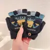 Guantes de dedo medio para niños otoño e invierno niños medio dedo cálidos lindos estudiantes de primaria escritura guantes de punto de doble propósito al por mayor