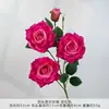 Buquê de Rosas Artificiais de Seda com Quatro Cabeças, com Toque de Luxo, Adequado para Casamentos, Decoração de Sala de Estar, Arranjos Florais e Flores Plásticas