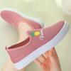 Primavera e Verão Novas Femininas Sapatos de Malha Estilo Coreano Slip-on Tênis Respirável Sola Macia Sapatos Mãe Sapatos Preguiçosos Sapatos Estudantes