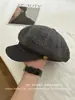 Novo chapéu octogonal de mistura de couro PU e lã, estilo coreano, outono e inverno, elegante e versátil, boina de moda vintage para mulheres