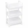 Prateleira de armazenamento em carrinho pequeno multifuncional para casa, de chão, multicamadas, móvel com rodas, para cozinha, sala de estar, quarto, banheiro