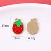 DIY Accesorios de cereza Manzana Metal Aceite vegetal Aleación Llavero Fruta Pendientes Pulsera Pequeño Colgante