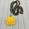 Colar de Cera de Abelha Imitação Gotas de Água Longo Retrô Celebridade da Internet Explosivo Corrente de Lã Roupa ao Vivo Bem-Estar Pingente Elegante Moda