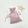 Bolsa de poliéster con cordón, dorada perlada de lujo ligero, para guardar joyas, bolsa protectora a prueba de polvo, venta al por mayor personalizable