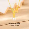 Collar de Rueda de la Fortuna S925 Perla Esmalte Rosa Plata de Ley Moda Femenina Nicho Versátil Gama Alta Nuevo Diseño Chinoiserie