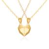 Collar con Colgante de Piedra de los Deseos Transfronterizo en Forma de Corazón Cadena para Clavícula Collar en Forma de Corazón Collar de Amor para Pareja Collar Magnético con Imán para Mujer