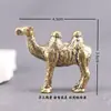 Camello de Latón Adorno de Escritorio Animal Escultura de Cobre Artesanía Carga Pesada Hacia Adelante Creativo Antiguo Reliquias Culturales Mascota de Té Utensilios Viejos de Cobre