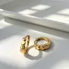 Pendientes redondos de diseño personalizado en plata de ley S925 con textura en toda la superficie, último diseño, tachuelas de moda para mujer
